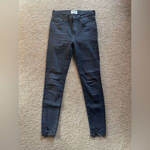 AGOLDE Mid-Rise Sophie Skinny’s Black Denim, Size 25